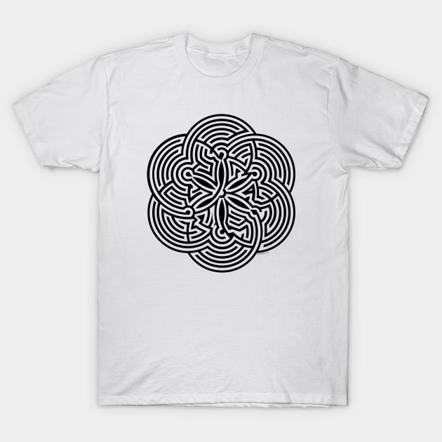 Modern Labyrinth - Maze - Brain Game T-Shirt by ImproveYourself
